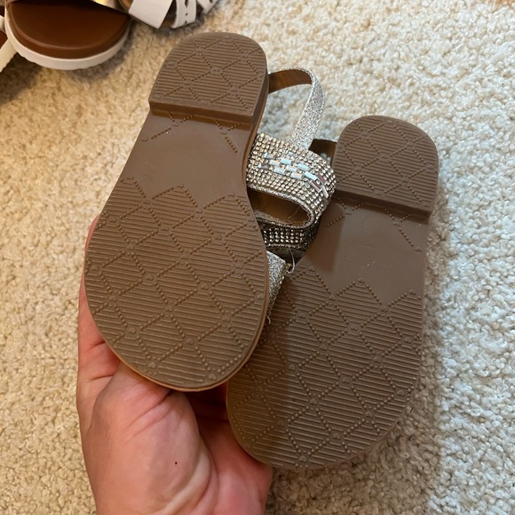 Silver Rhinestone Sandals - Picture 2 of 3